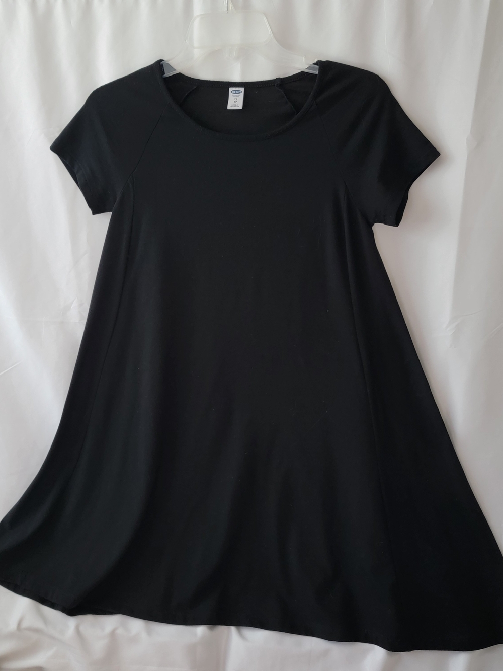 Old Navy Black Short-Sleeve Swing Dress